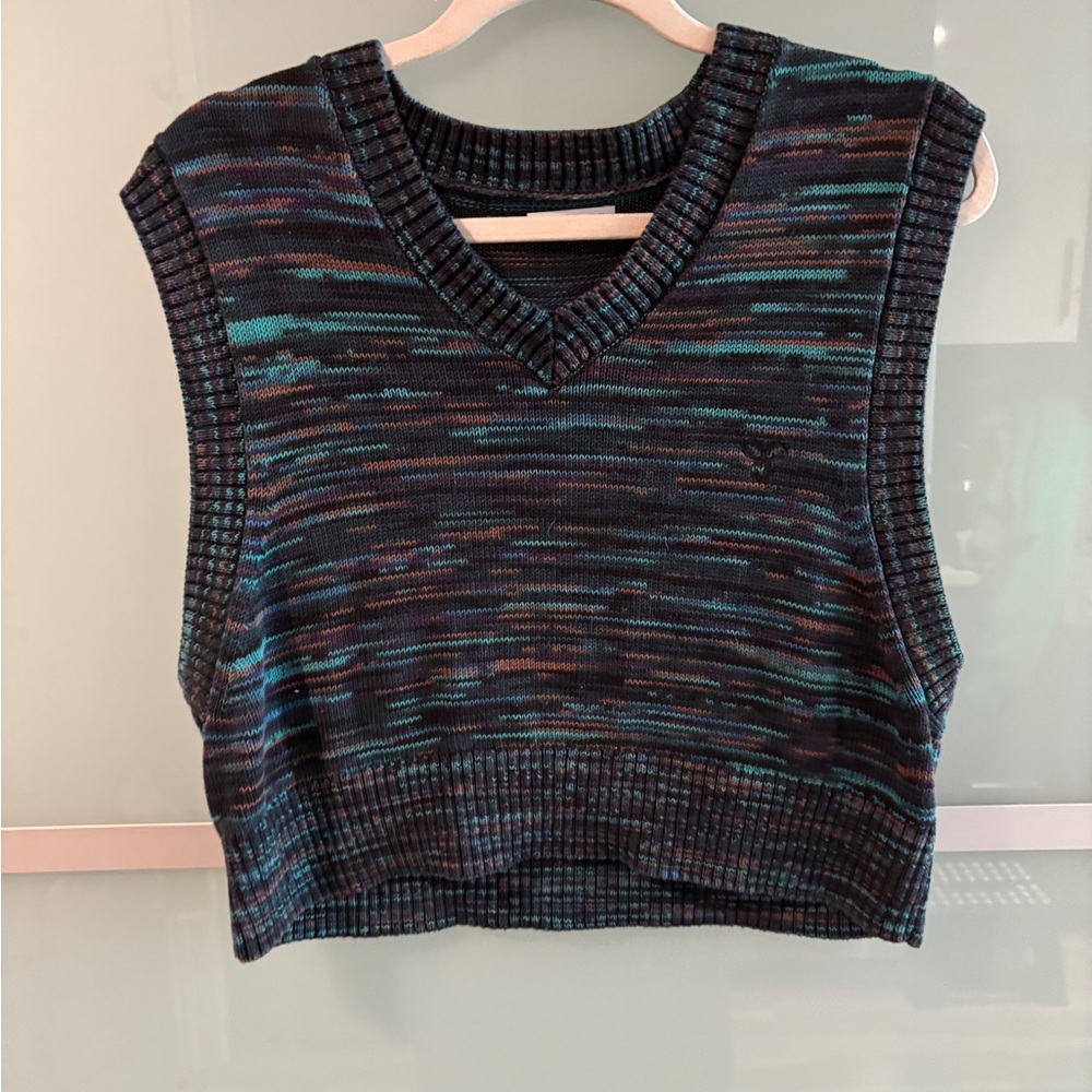Aritzia TNA Marcy Vest Striped Knit Tank Top - Multicolor